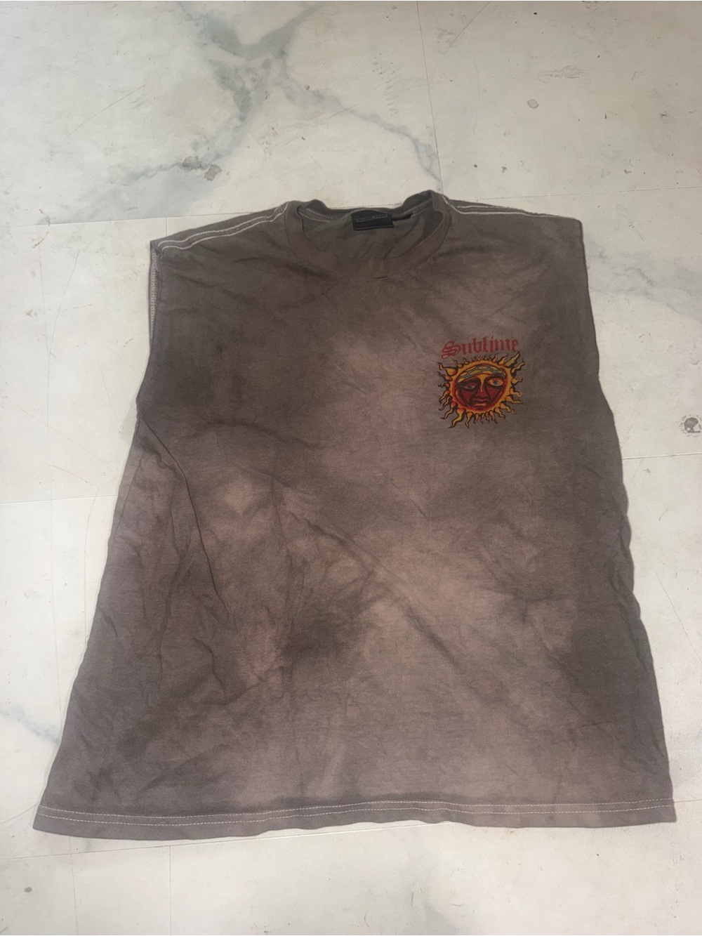 Sublime Graphic Tank Top in Faded Brown